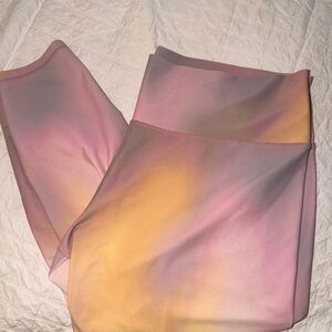 Old Navy Pink and Yellow Ombre Leggings
